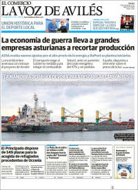 Portada de El Comercio - Avilés (España)