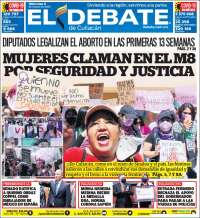 Portada de El Debate de Culiacán (M&eacute;xico)