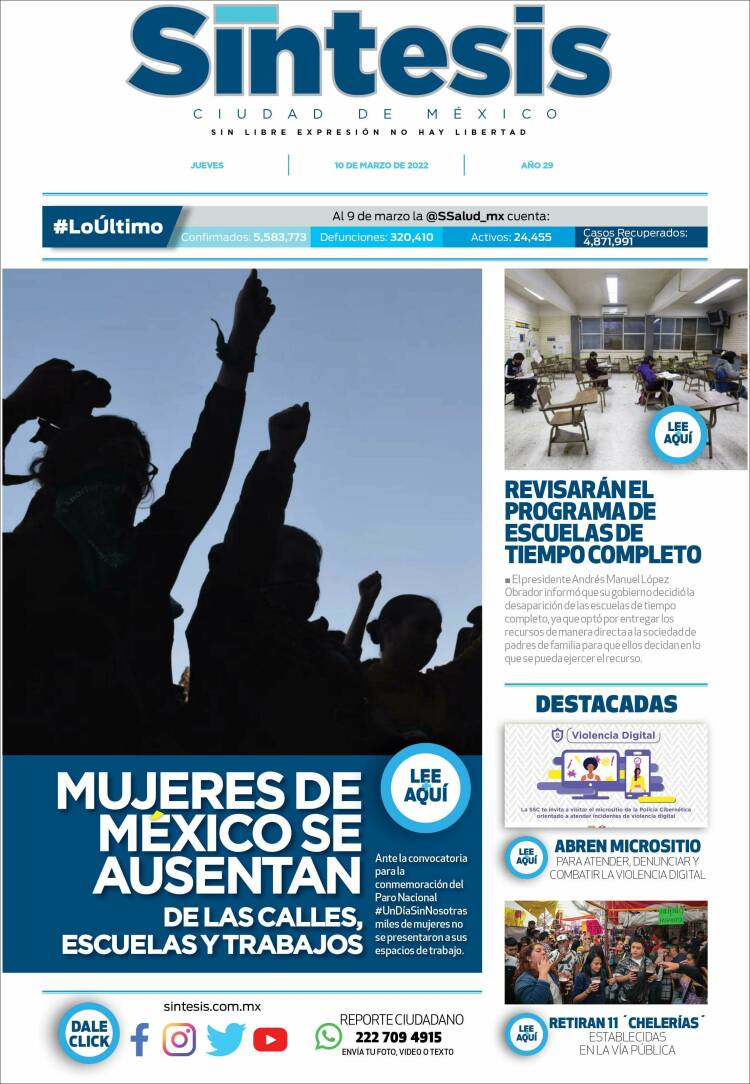 Portada de Síntesis Nacional (M&eacute;xico)