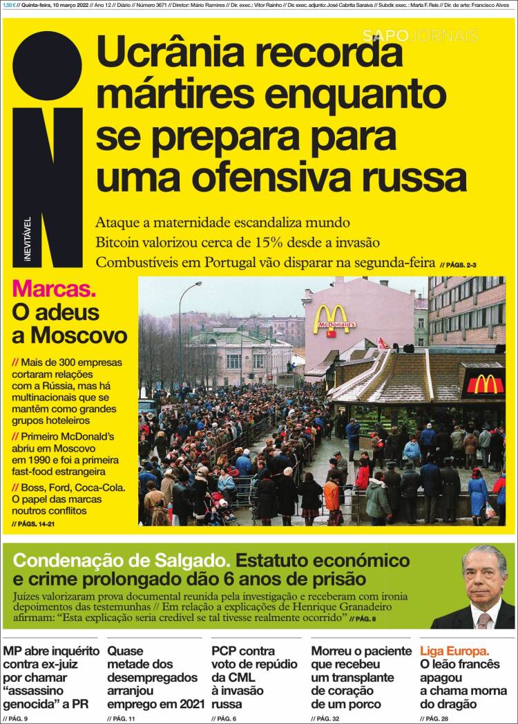 Portada de I - informação (Portugal)