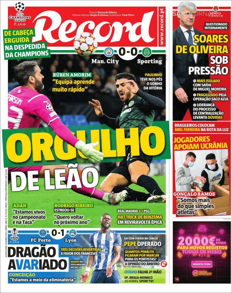 Portada de Record (Portugal)