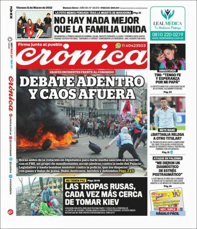 Portada de La Voz del Chaco (Argentina)