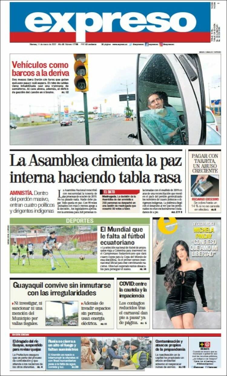 Portada de Expreso (Ecuador)