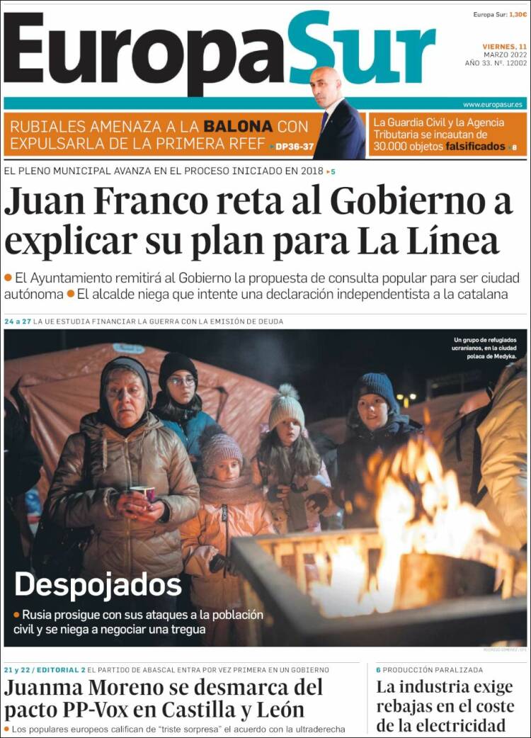 Portada de Europa Sur (España)