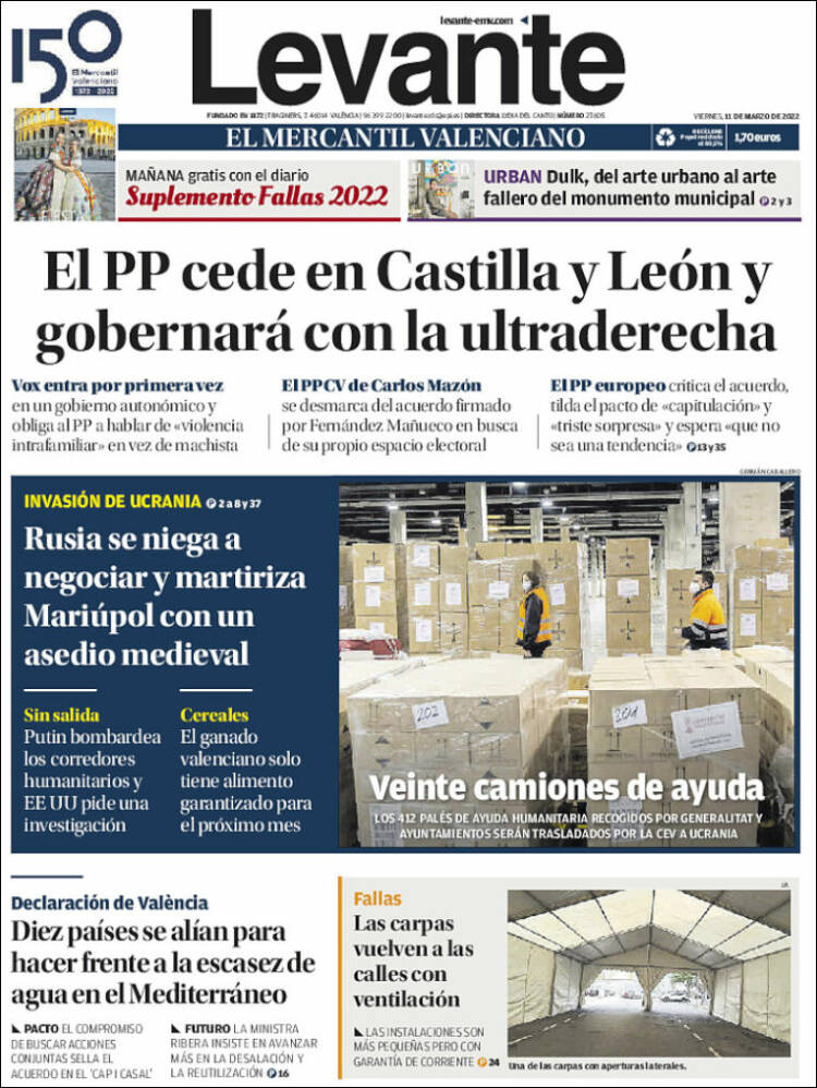 Portada de Levante (España)