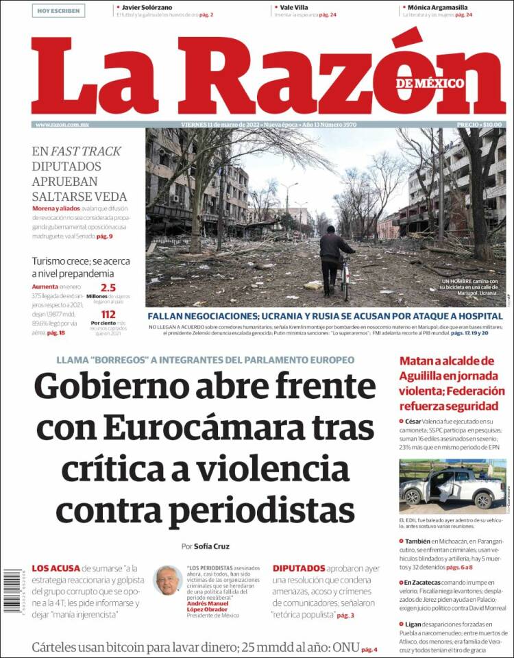 Portada de La Razón (M&eacute;xico)