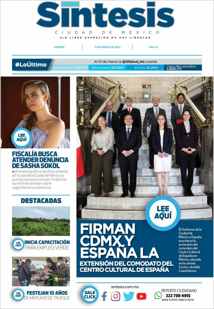Portada de Síntesis Nacional (M&eacute;xico)