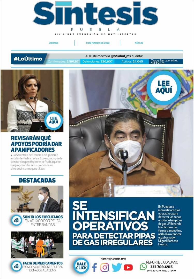 Portada de Síntesis - Puebla (M&eacute;xico)