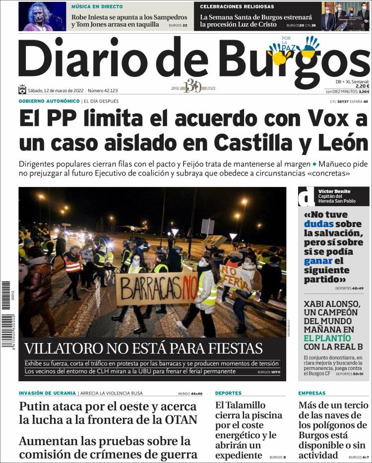Portada de Diario de Burgos (Espa&ntilde;a)