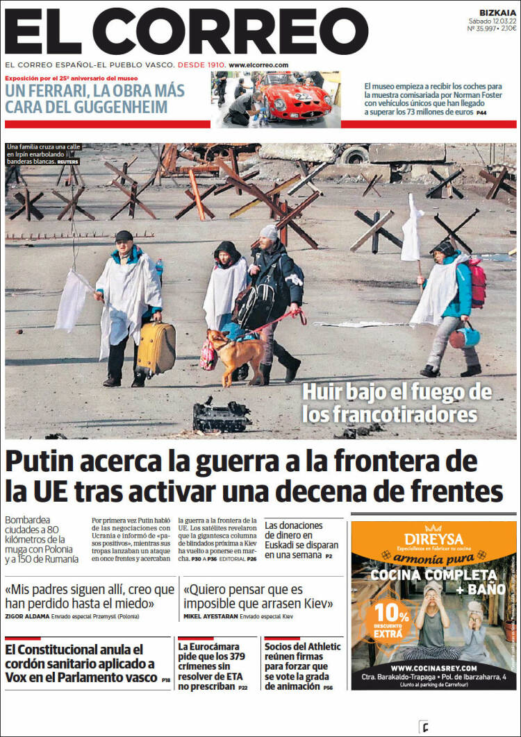 Portada de El Correo (España)