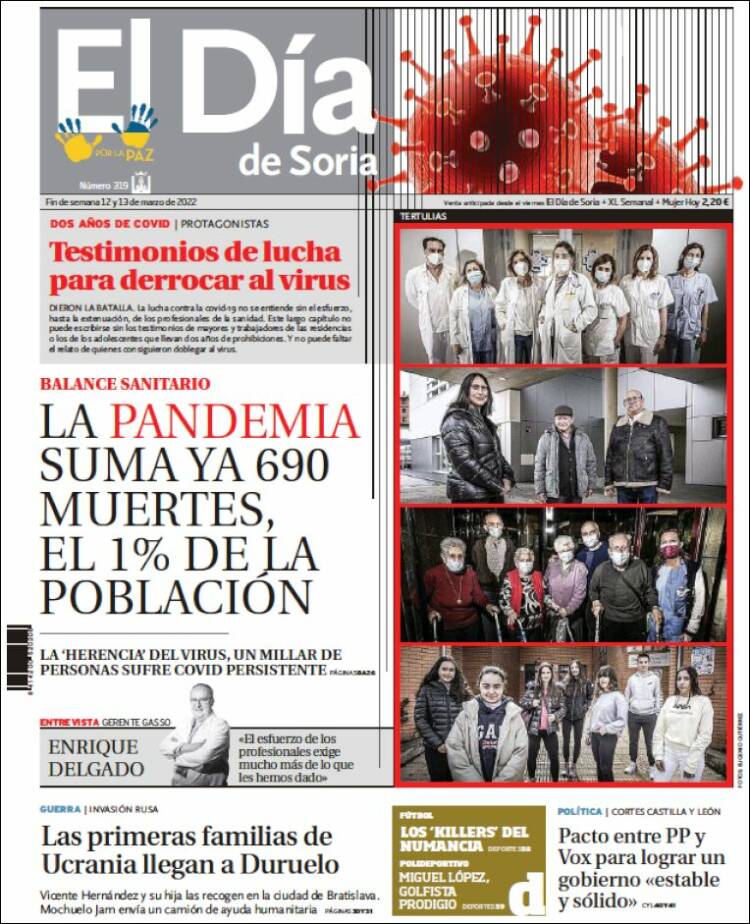 Portada de El Día de Soria (Espa&ntilde;a)