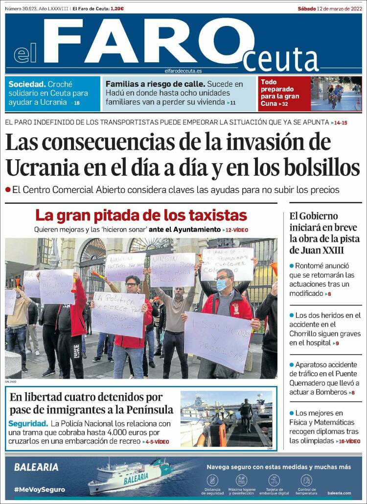 Portada de El Faro de Ceuta (Espa&ntilde;a)