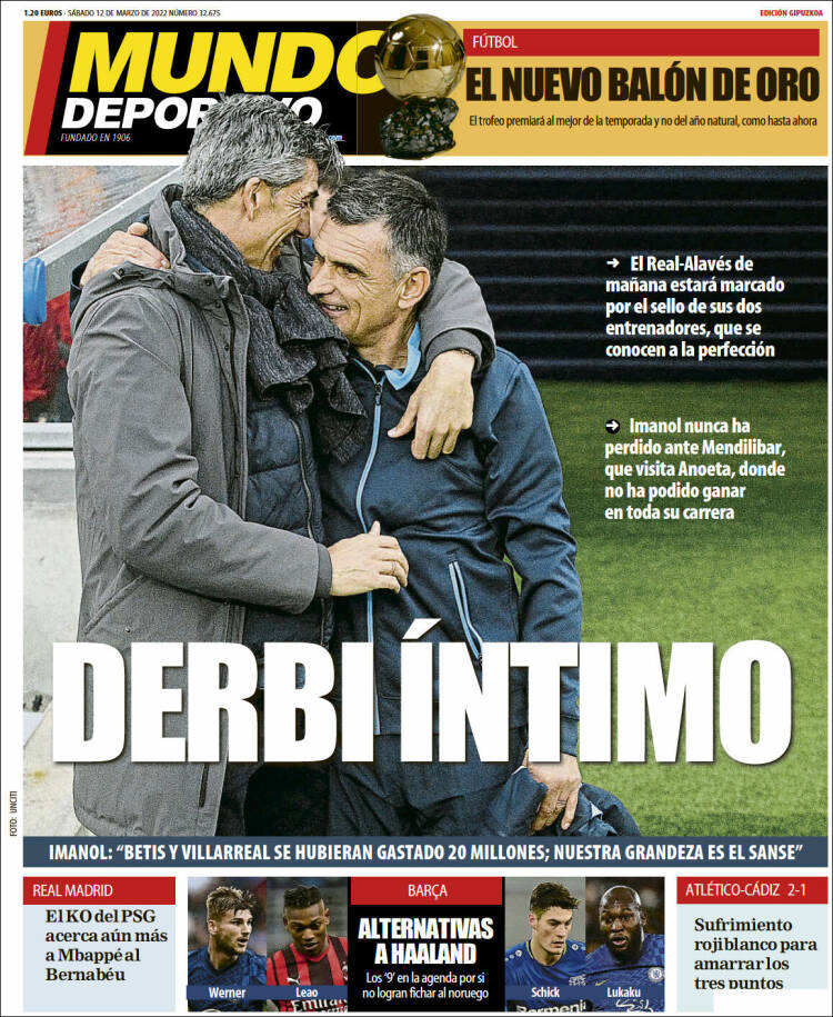Portada de Mundo Deportivo Gipuzkoa (Espa&ntilde;a)