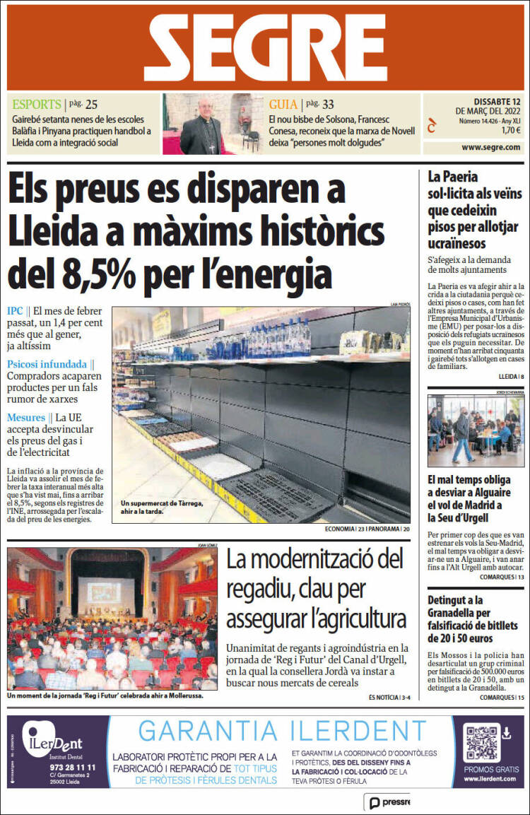 Portada de Segre (Espa&ntilde;a)