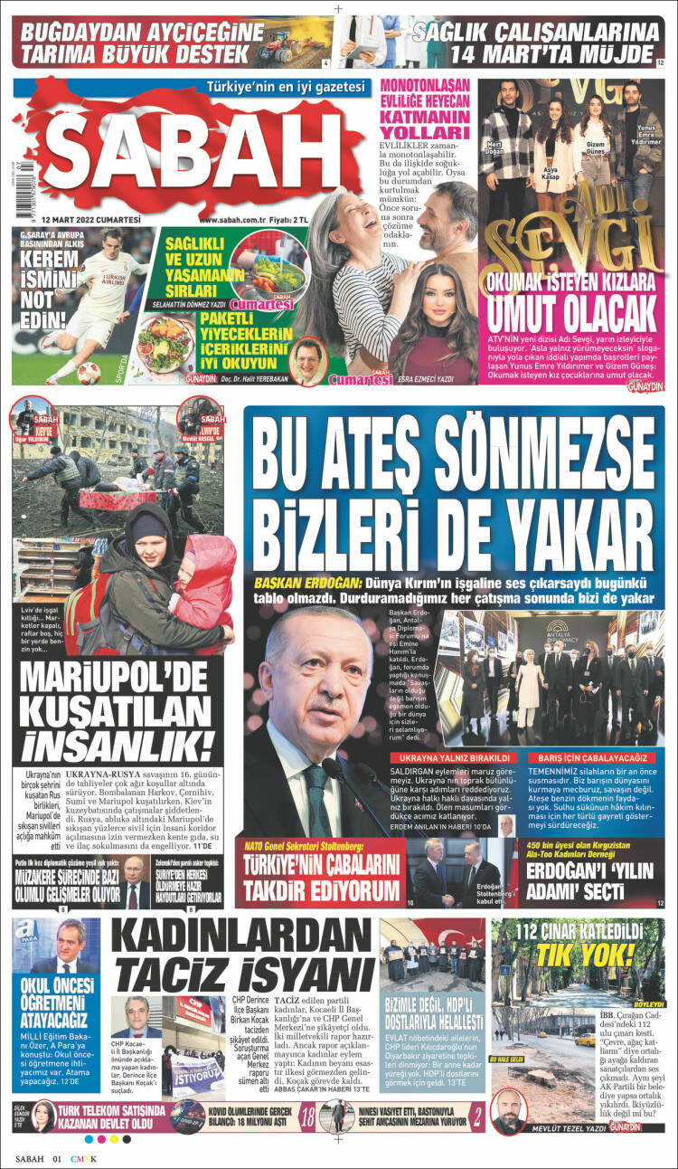 Portada de Sabah (Turqu&iacute;a)