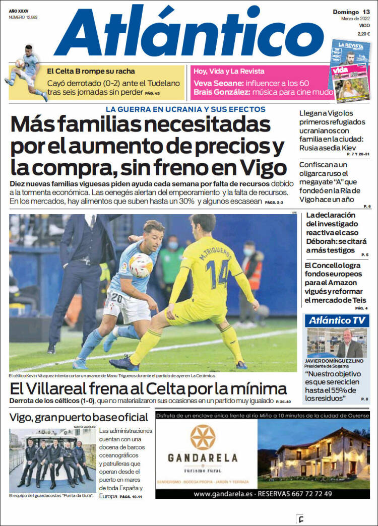 Portada de Atlántico Diario (España)