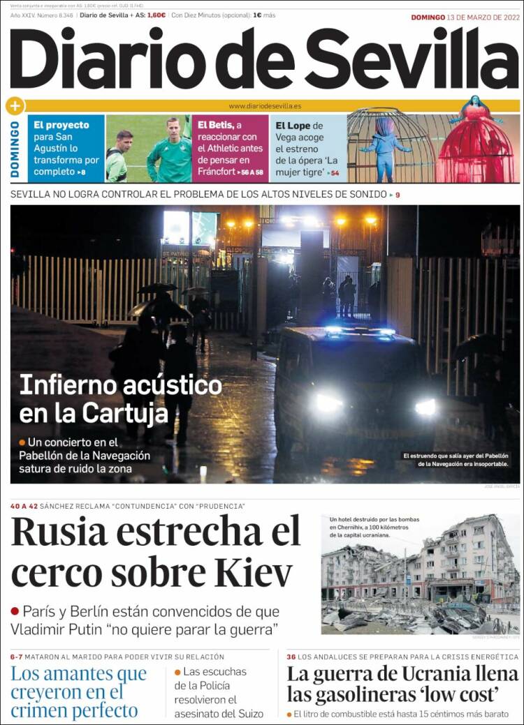 Portada de Diario de Sevilla (España)