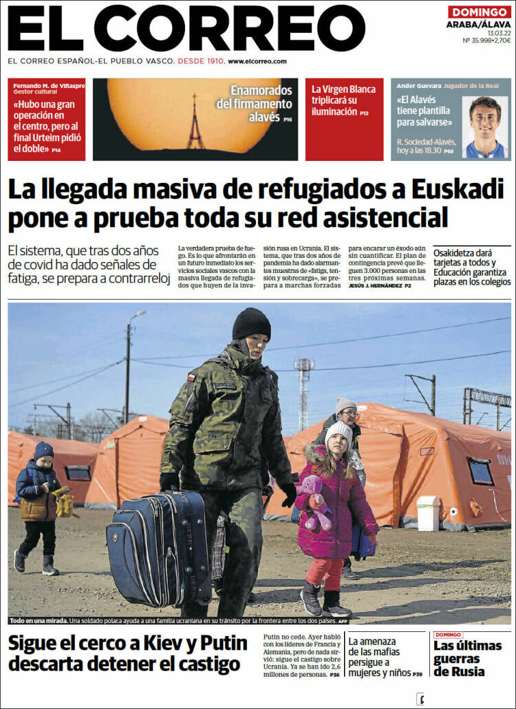 Portada de El Correo - Álava (Spain)