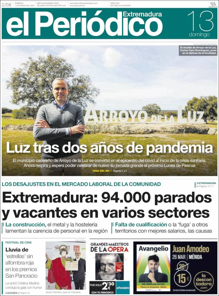 Portada de El Periódico de Extremadura (Spain)