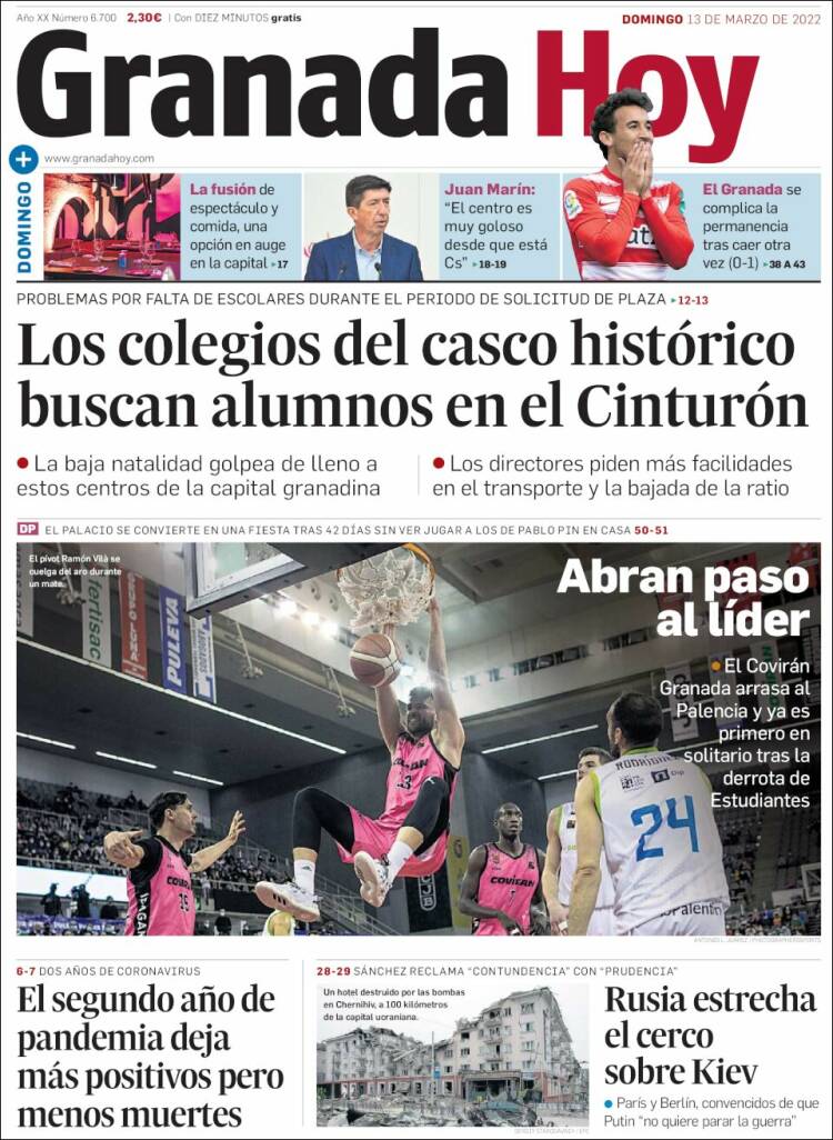 Portada de Granada Hoy (España)