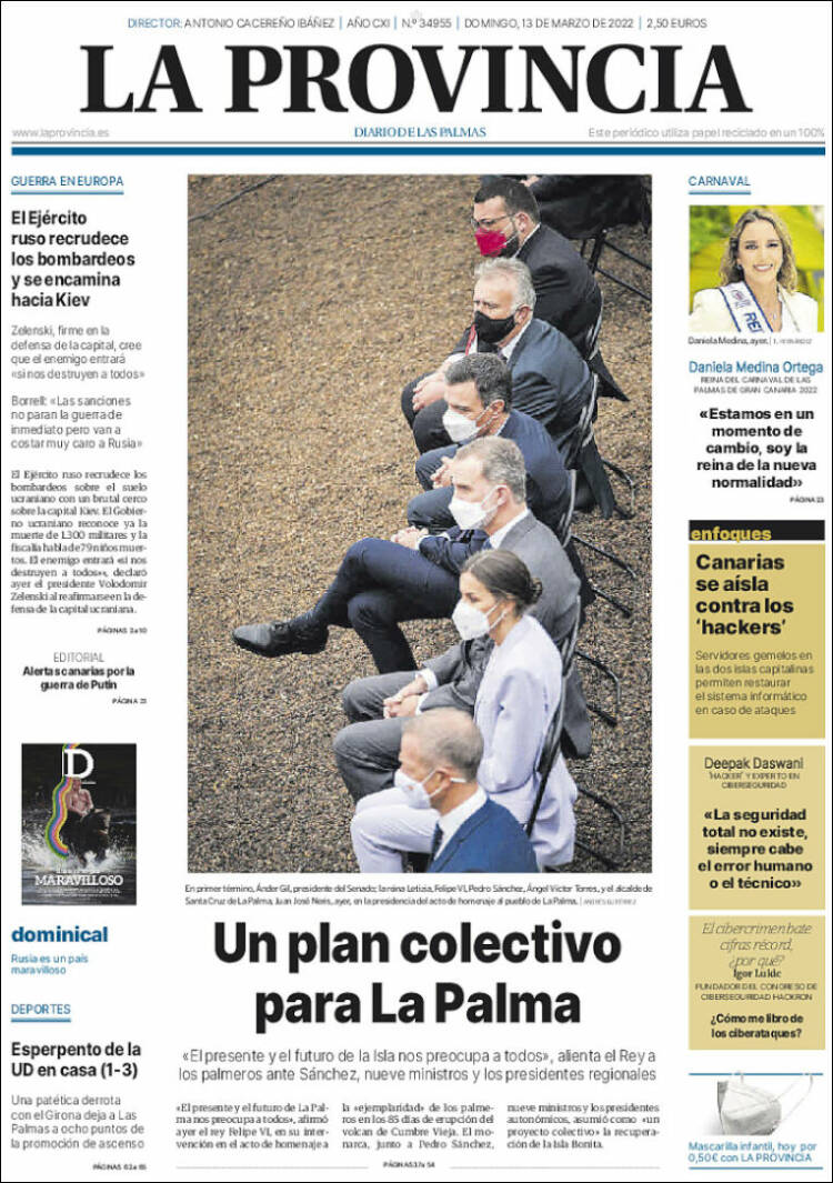 Portada de La Provincia (España)