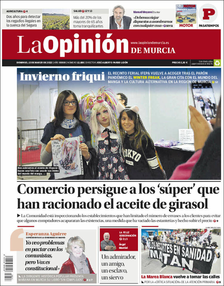 Portada de La Opinión de Murcia (Spain)