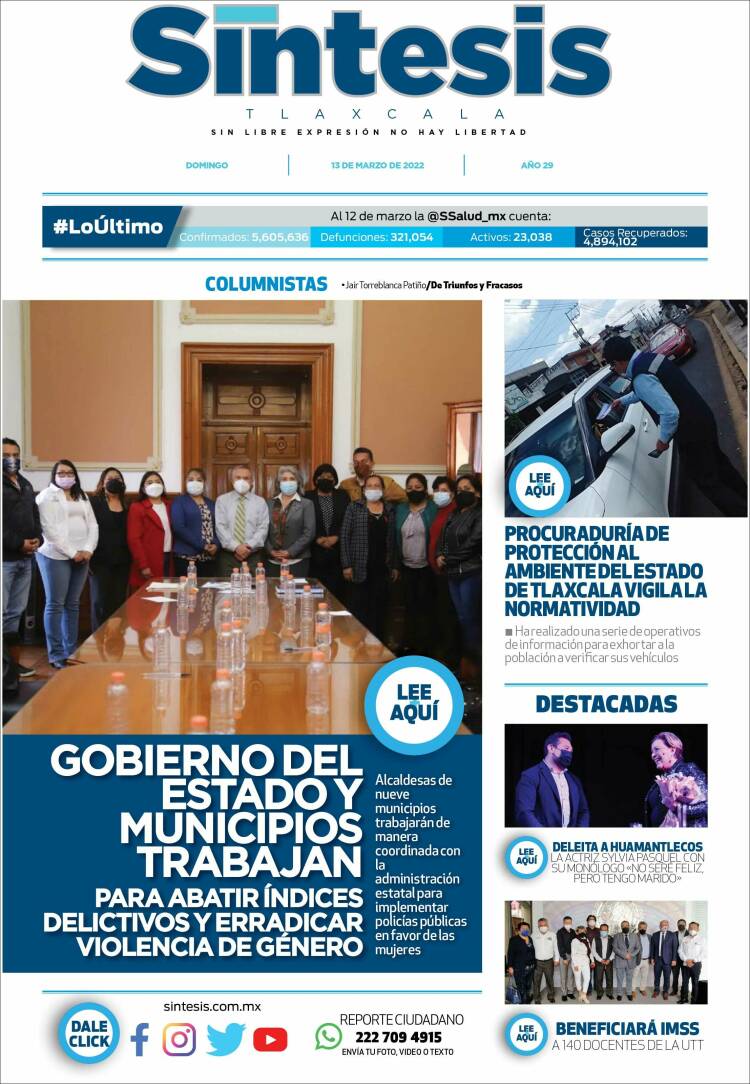 Portada de Síntesis de Tlaxcala (México)