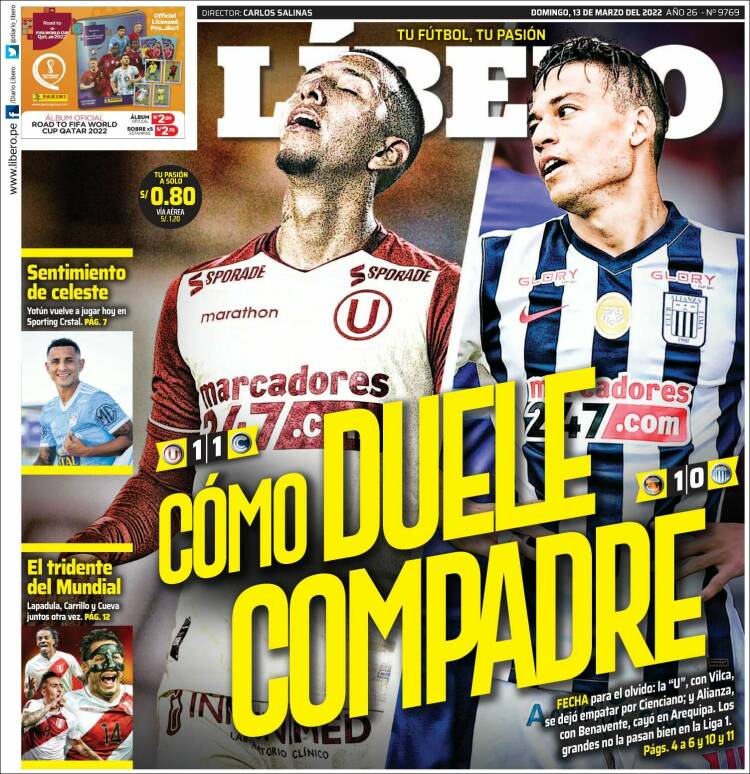 Portada de Líbero (Pérou)