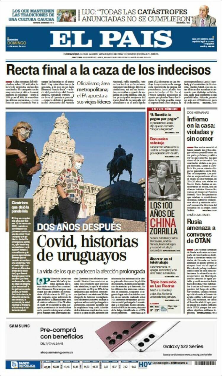 Portada de El País (Uruguay)