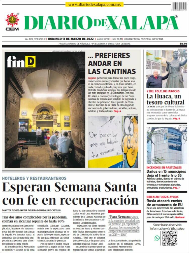 Portada de Diario de Xalapa (México)