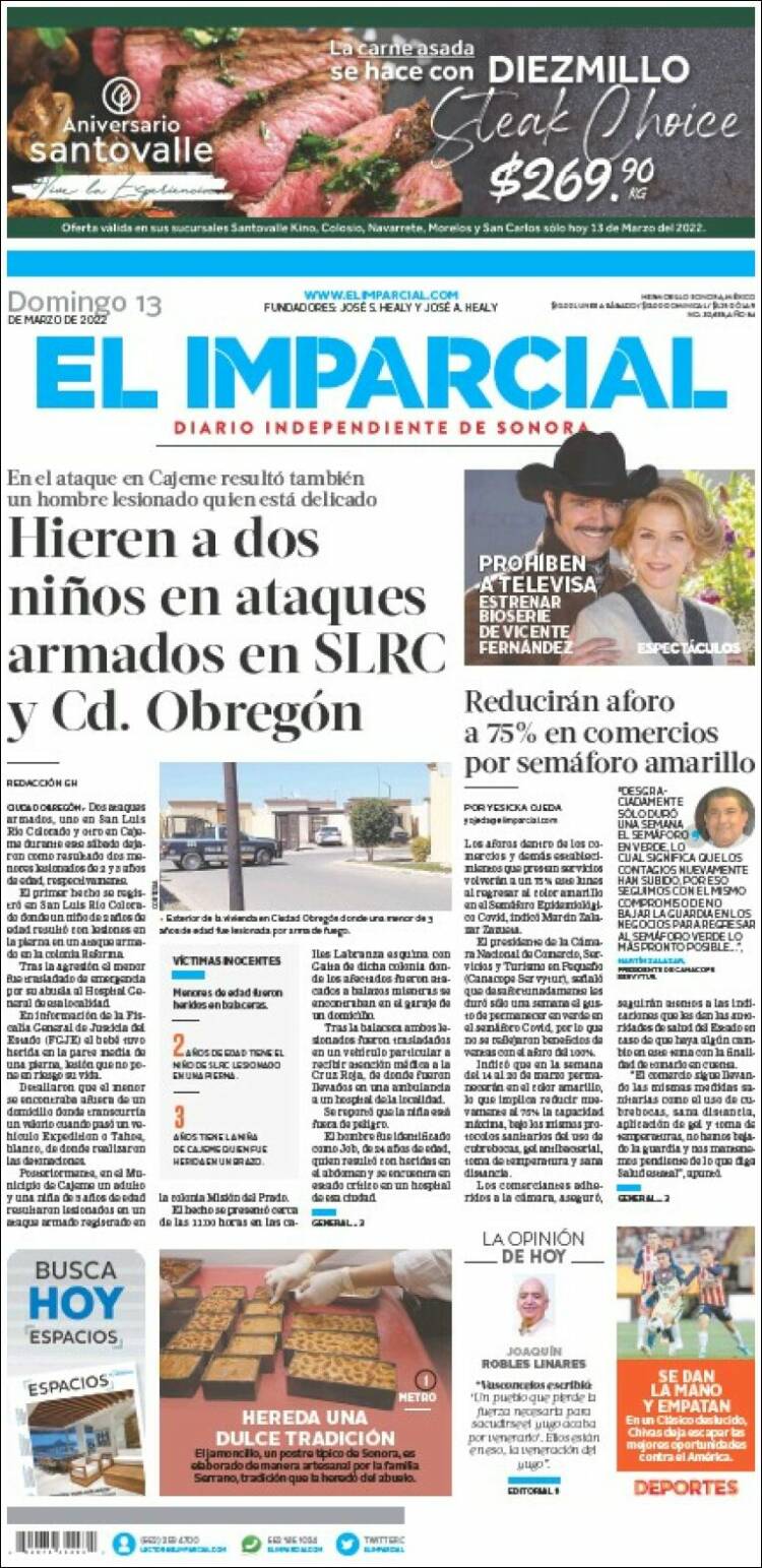 Portada de El Imparcial (México)