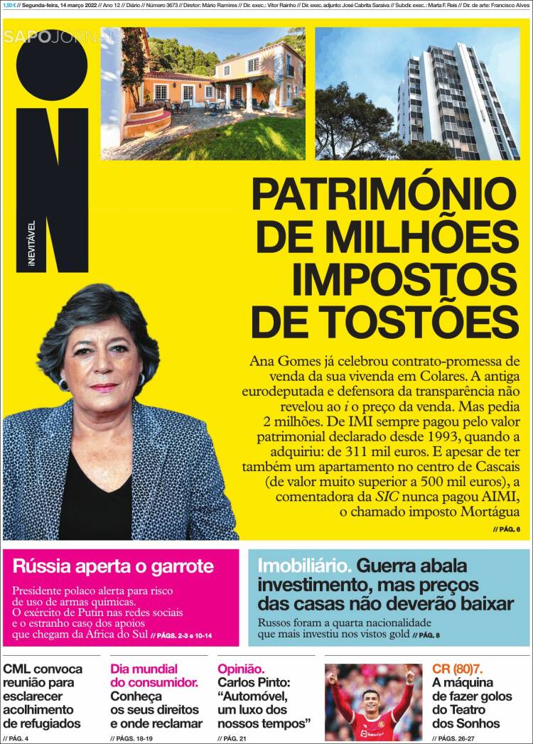 Portada de I - informação (Portugal)