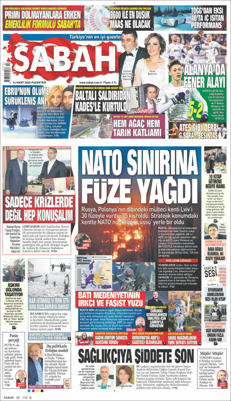 Portada de Sabah (Turqu&iacute;a)