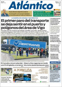 Portada de Atlántico Diario (España)