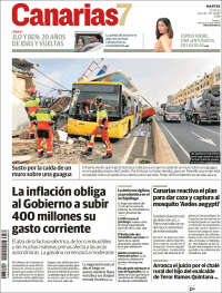 Portada de Canarias 7 (España)