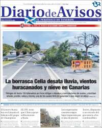 Portada de Diarios de Avisos (España)