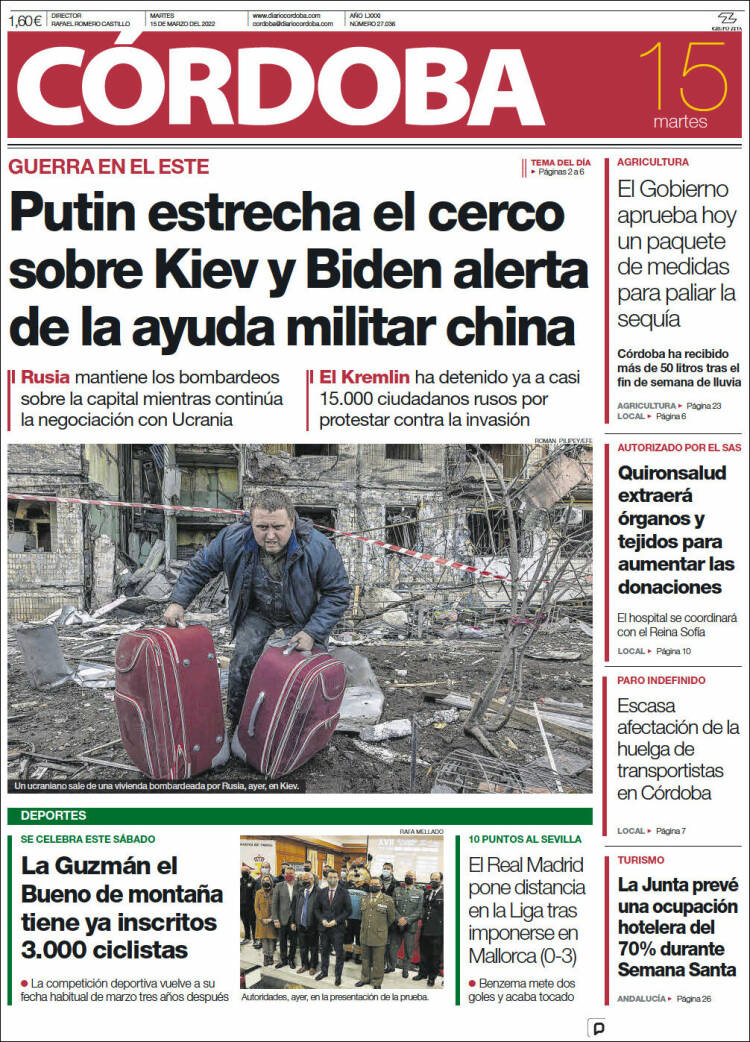 Portada de Diario de Córdoba (España)