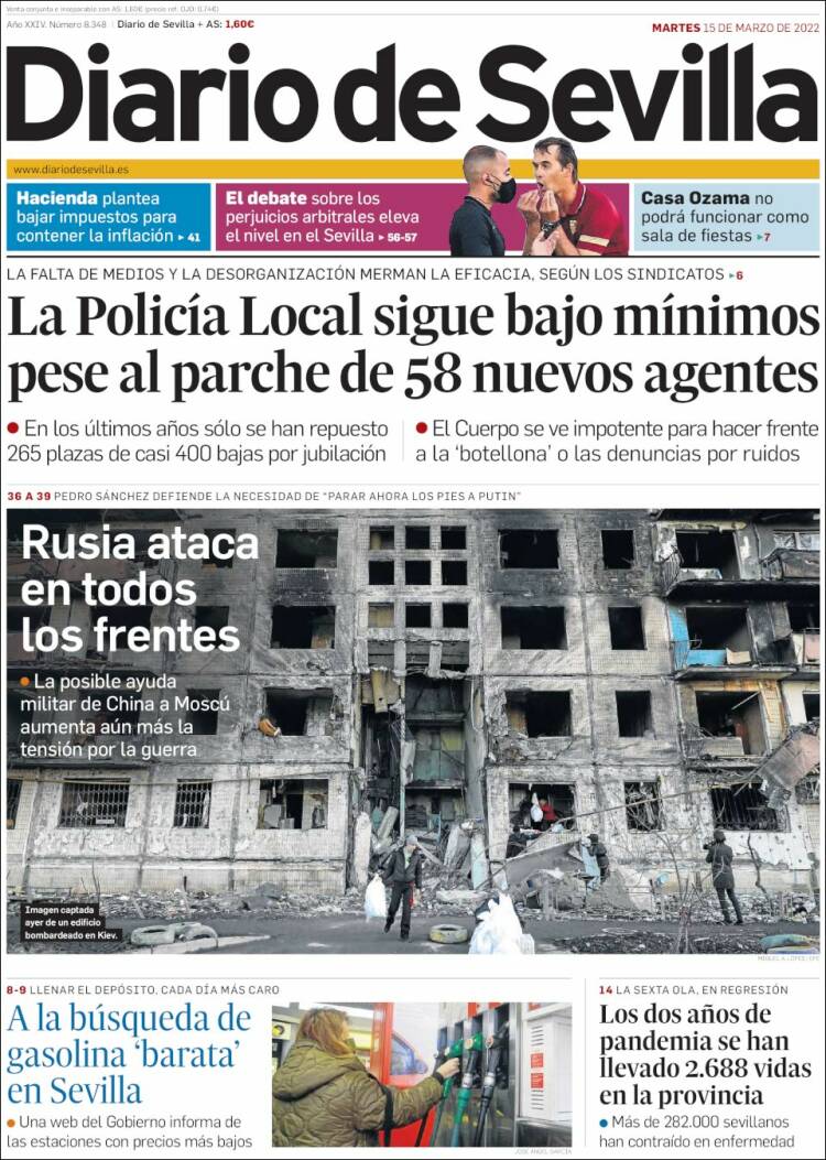 Portada de Diario de Sevilla (España)