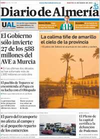 Portada de Diario de Almería (España)