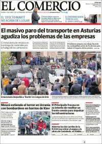 Portada de El Comercio (España)