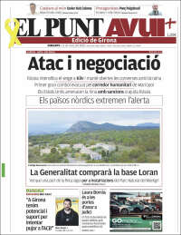 Portada de El Punt Avui - Girona (España)