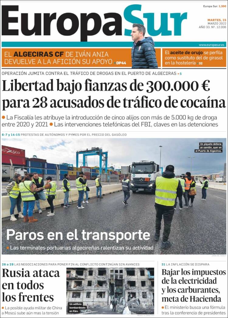 Portada de Europa Sur (España)