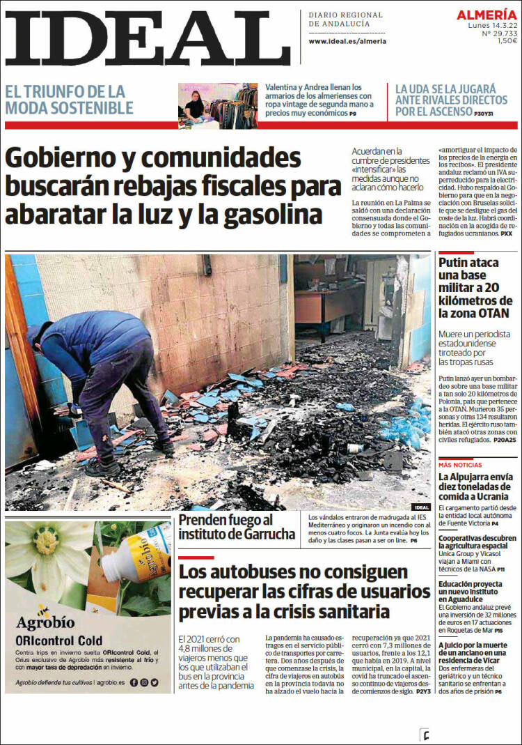 Portada de Ideal Almeria (España)