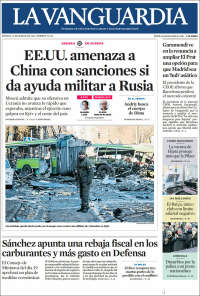 Portada de La Vanguardia (España)