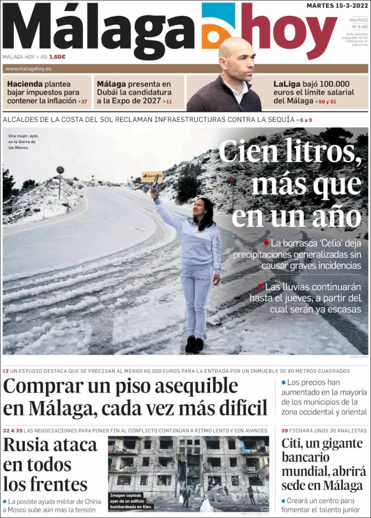 Portada de Málaga Hoy (España)