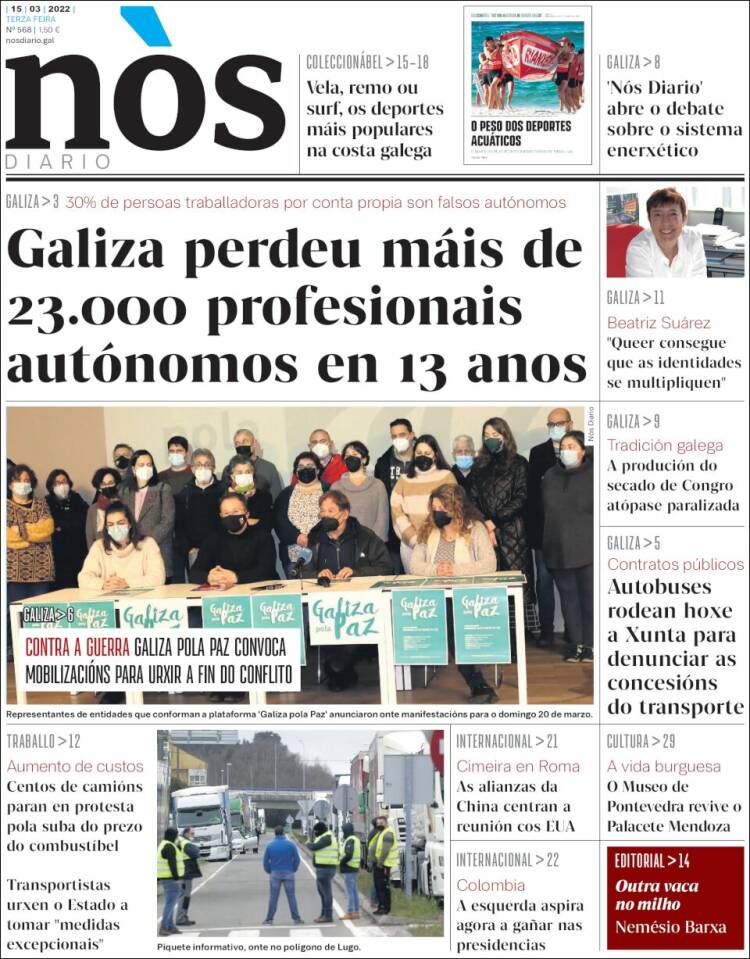 Portada de Nòs Diario (España)