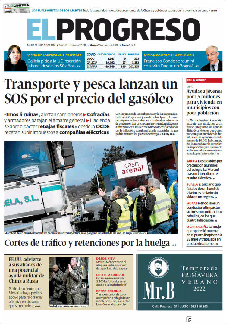 Portada de El Progreso (España)