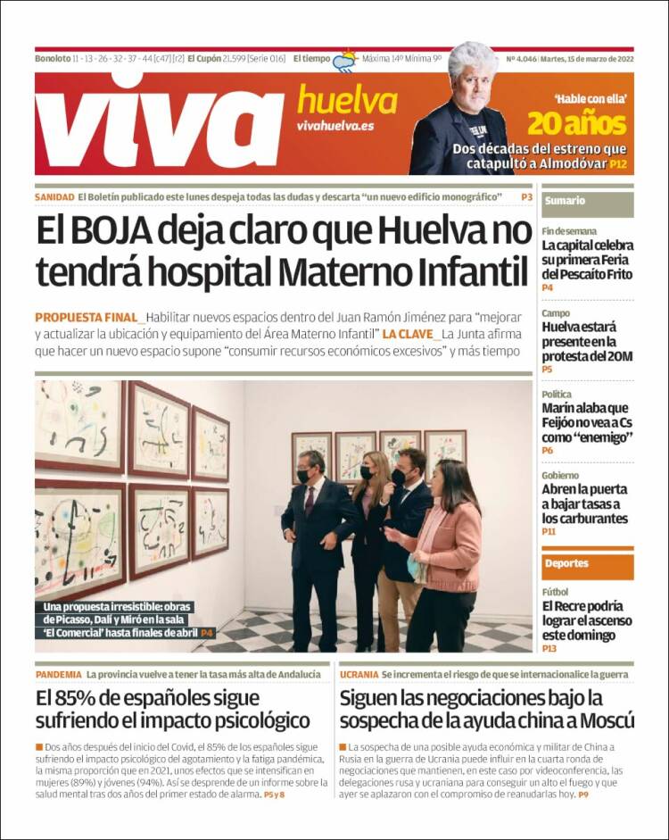 Portada de Viva Huelva (España)