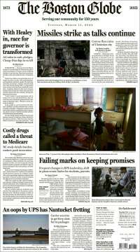 Portada de Boston Globe (USA)