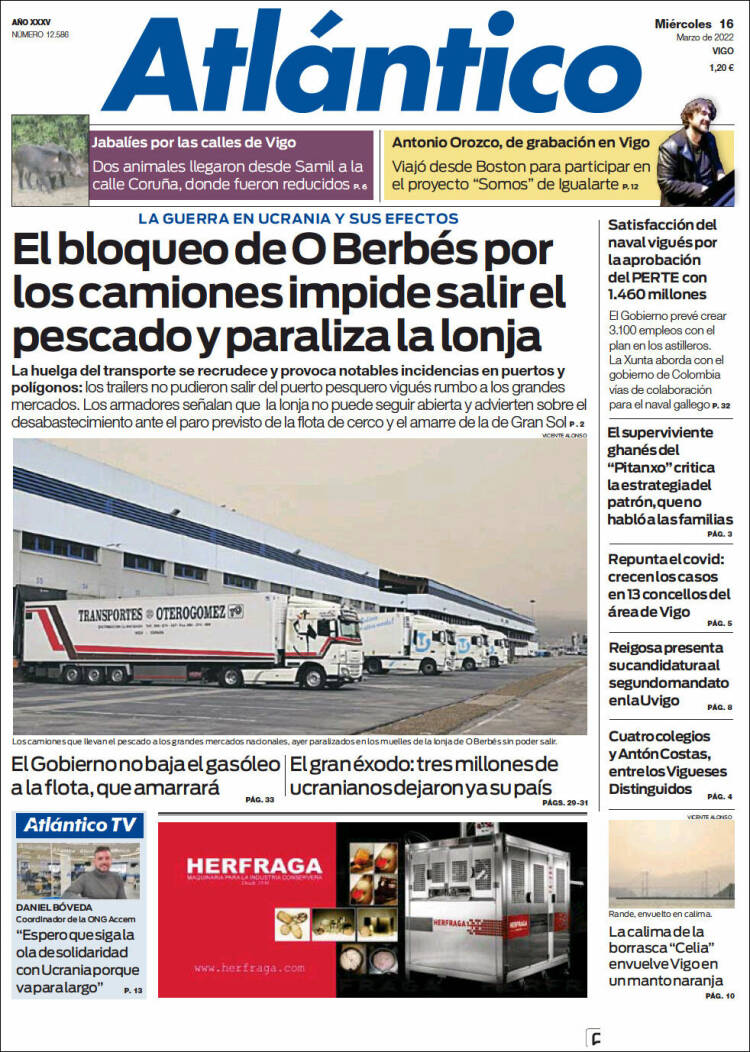 Portada de Atlántico Diario (Espa&ntilde;a)